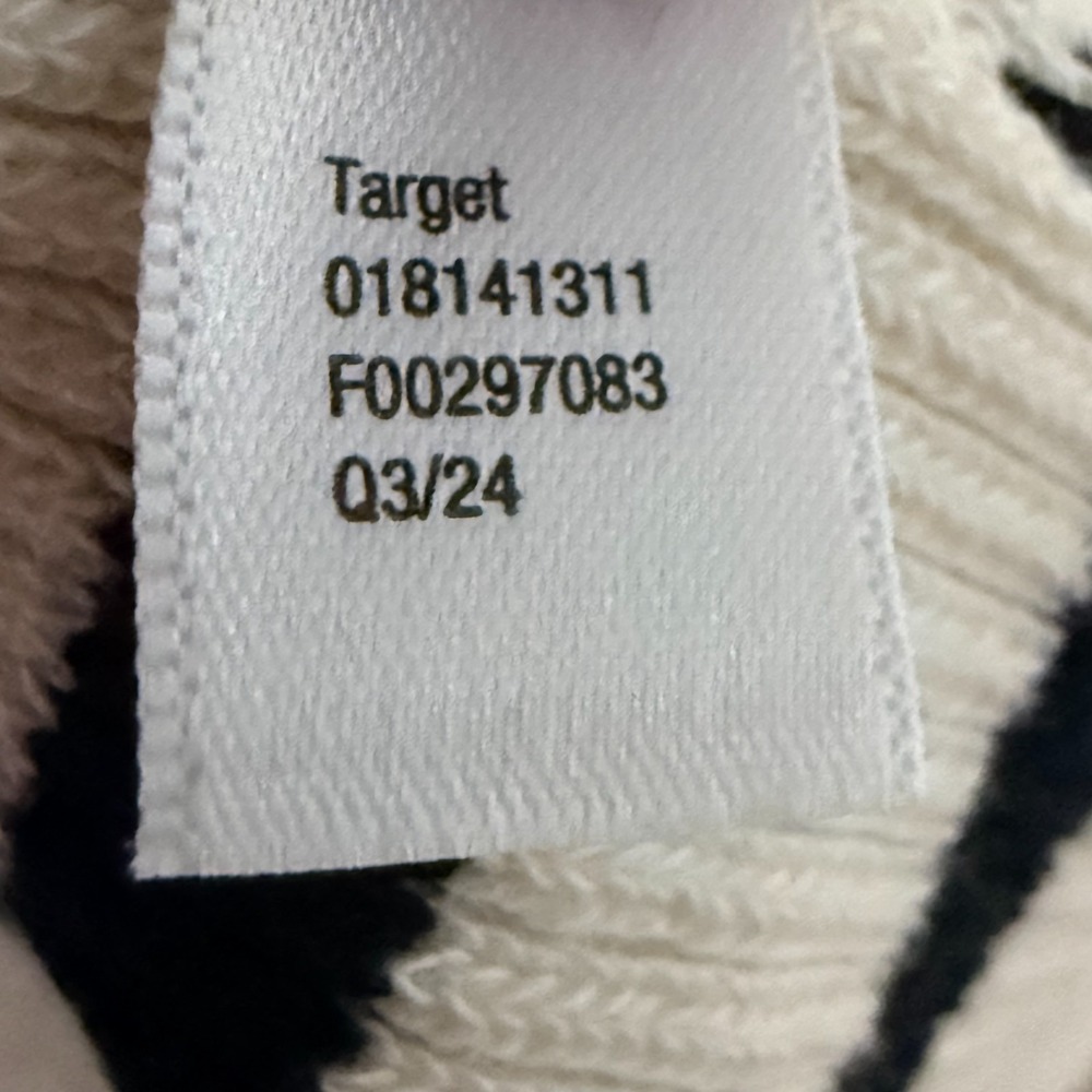 A New Day Cardigan Women XL Cream Black Striped Ribbed Knit Button Front Sweater - Picture 6 of 12